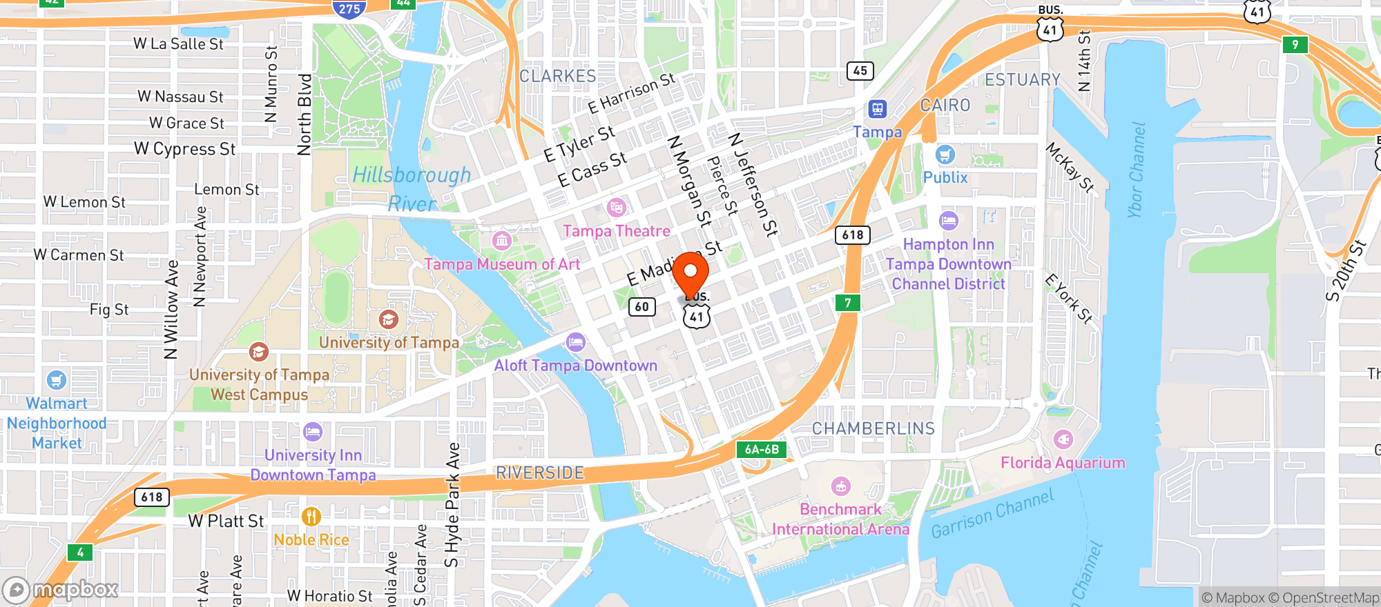 Map showing Hyatt Place