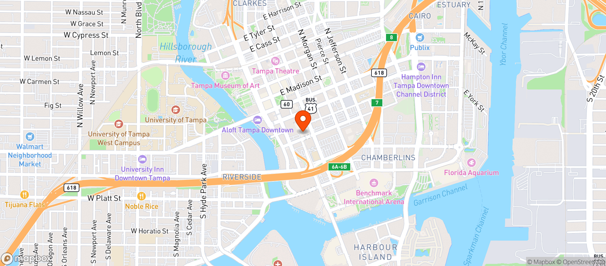 Map showing Santos Kitchen And Lounge