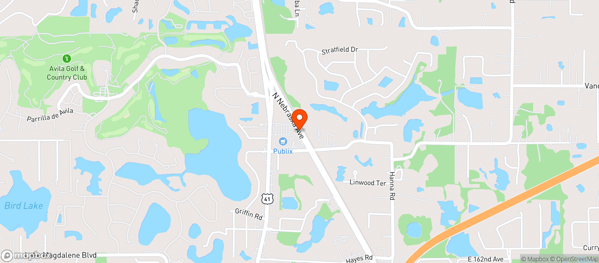 Map showing Publix Super Market