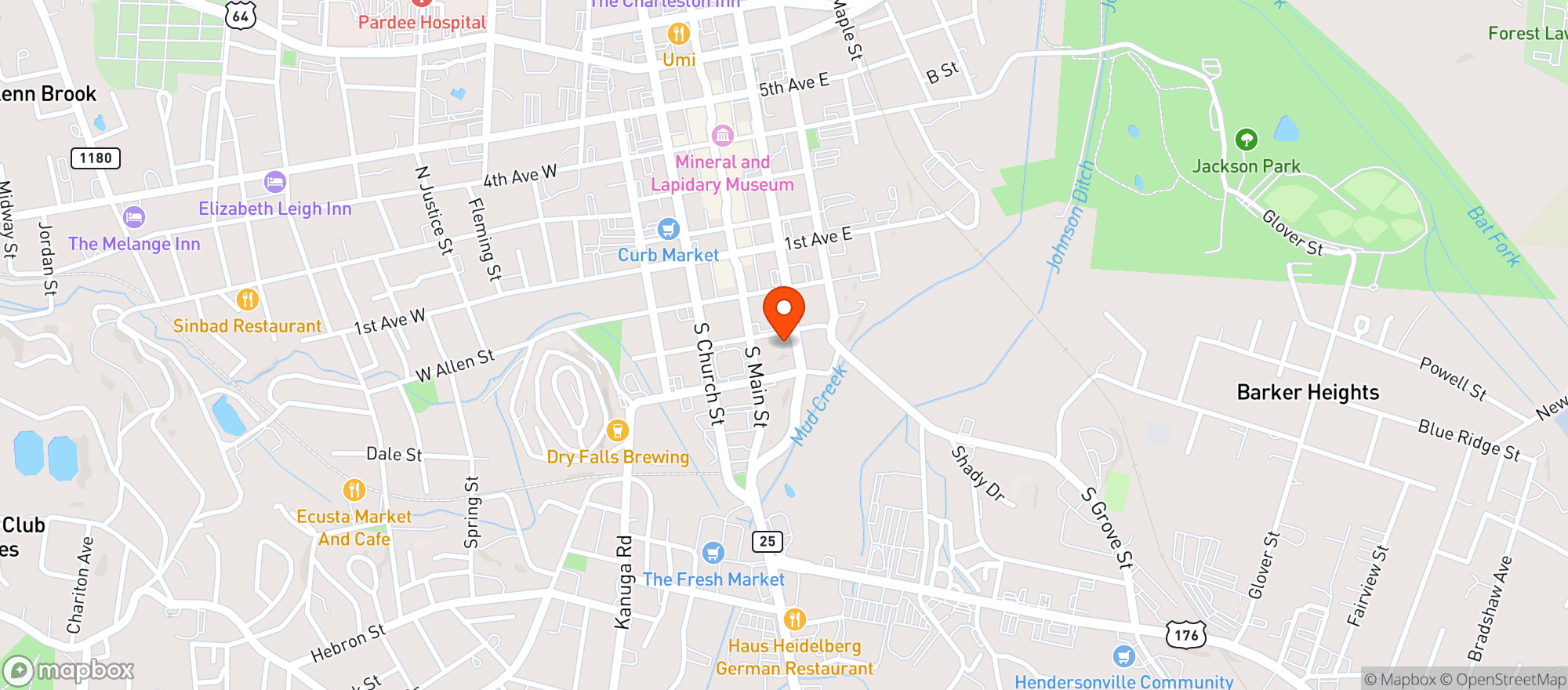 Map showing Booda Brewing