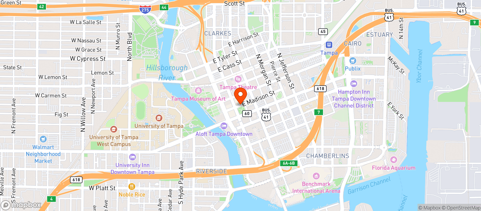 Map showing Cvs