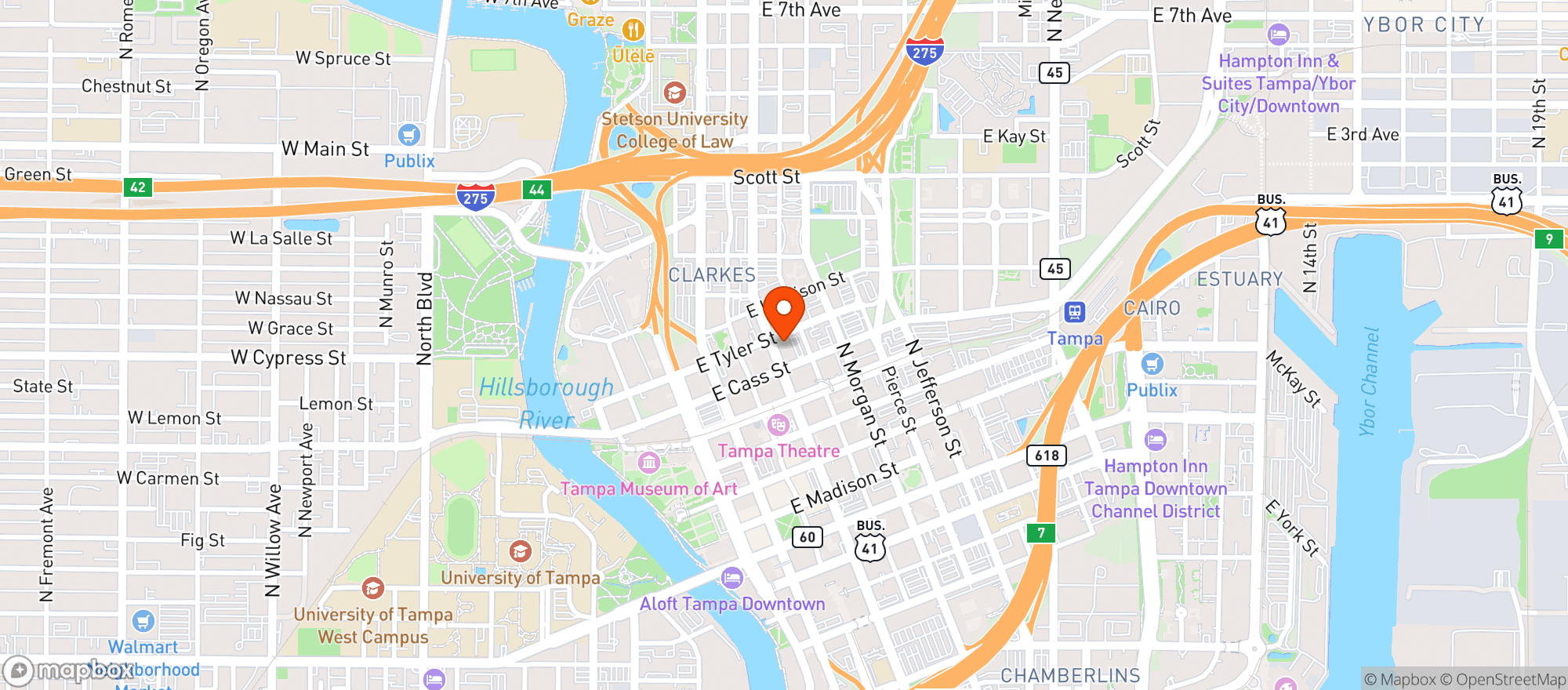 Map showing Floridan Palace