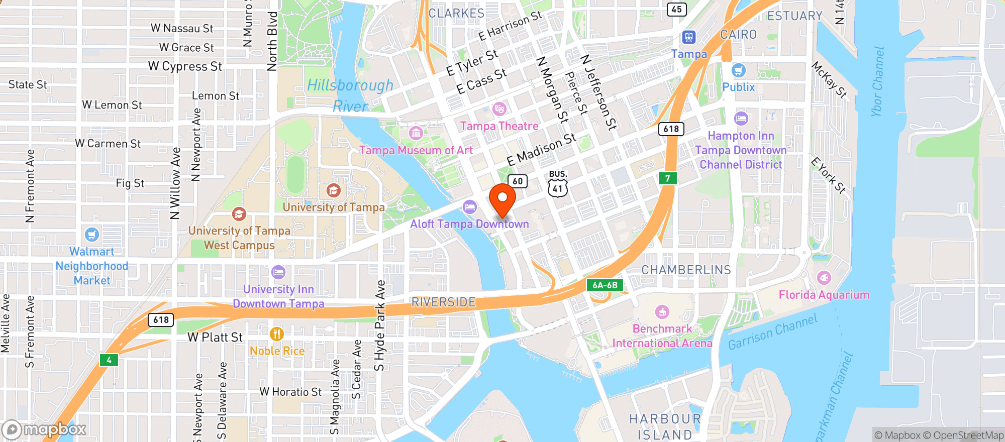 Map showing Hotel Bar