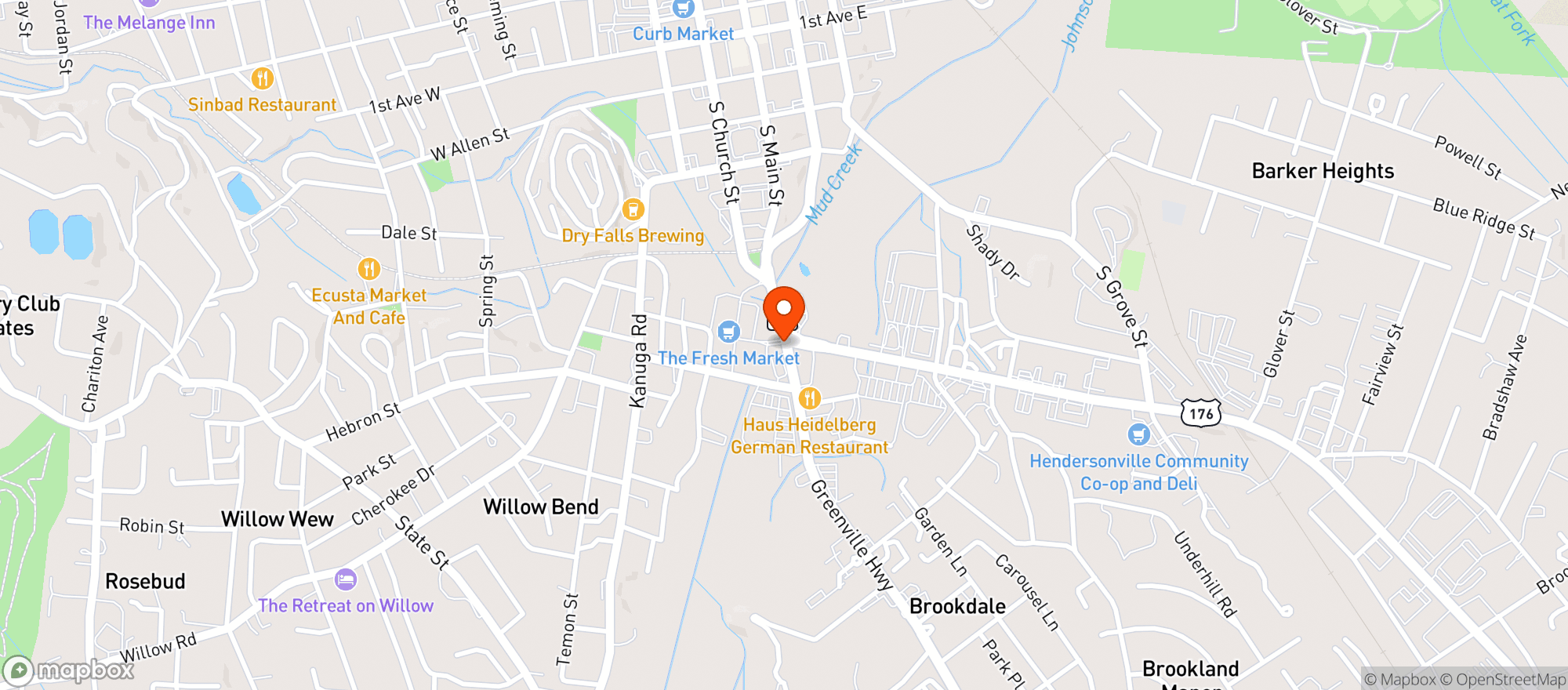 Map showing The Fresh Market
