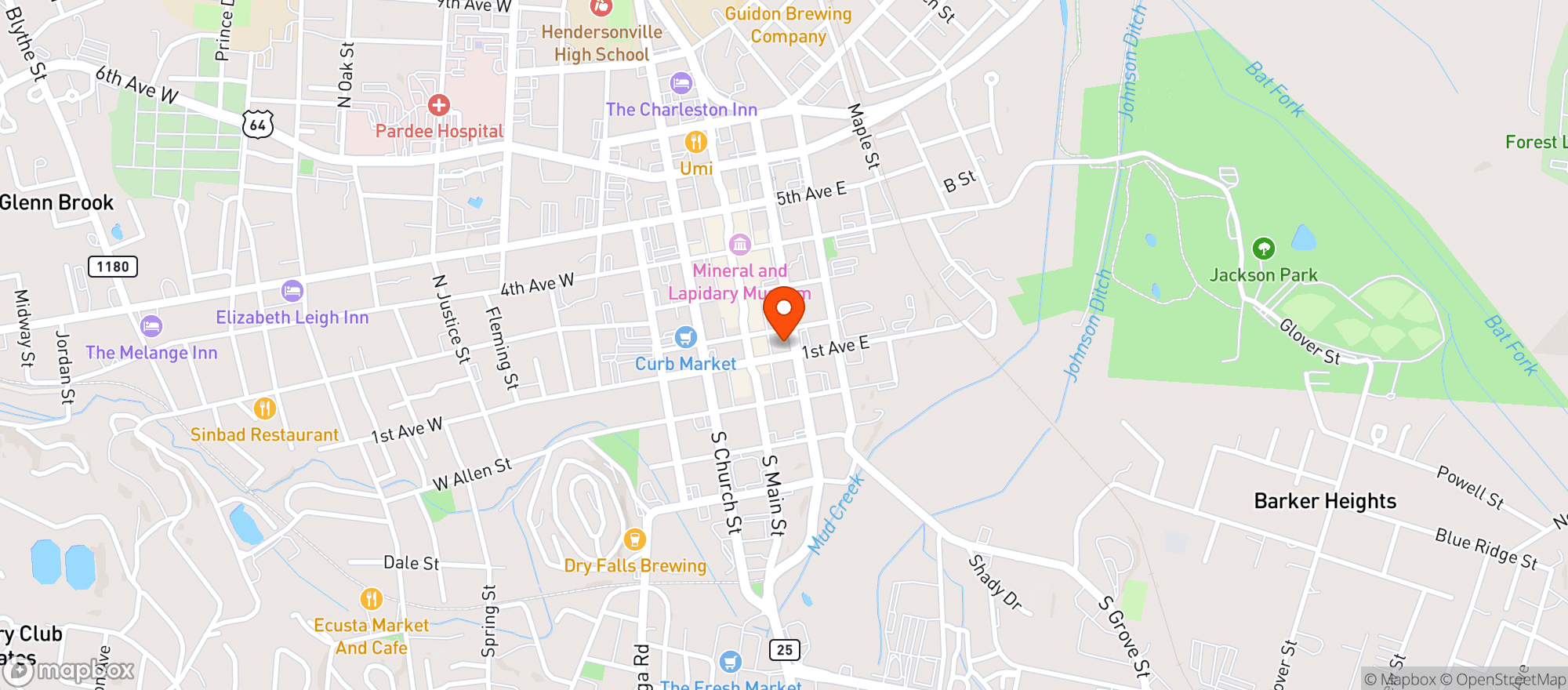 Map showing Oklawaha Brewing Company