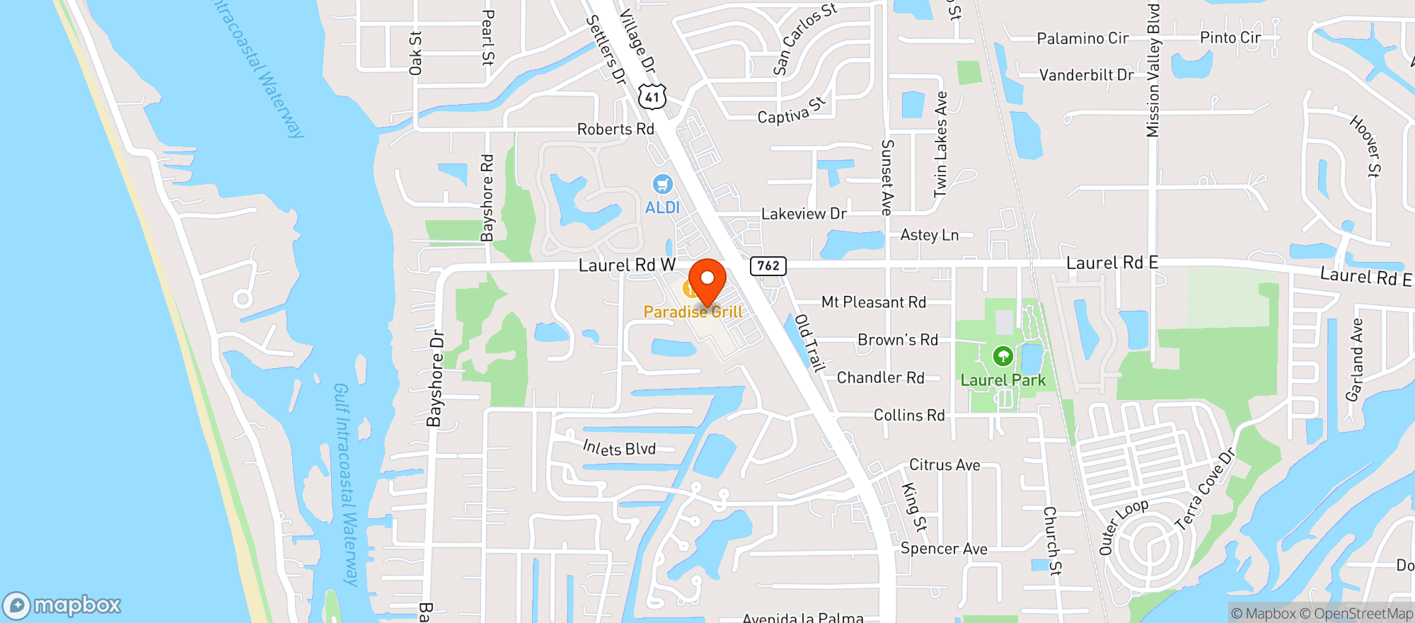 Map showing Publix Super Market #1414