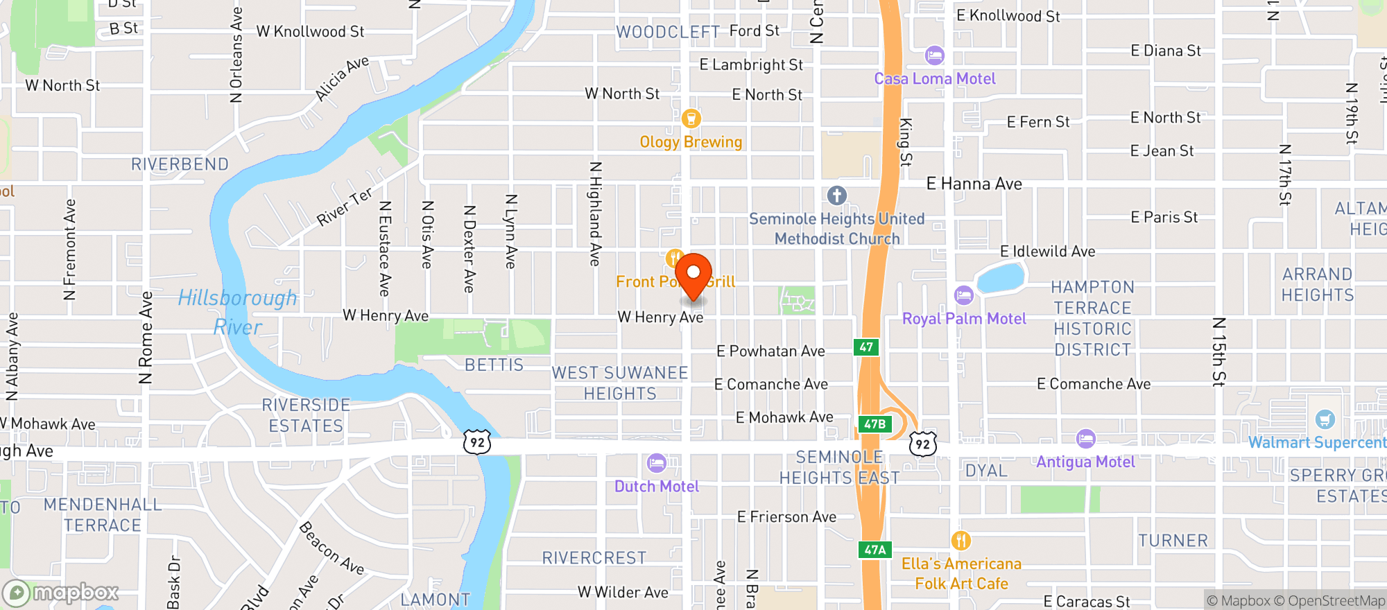 Map showing (c)jet City Expresso