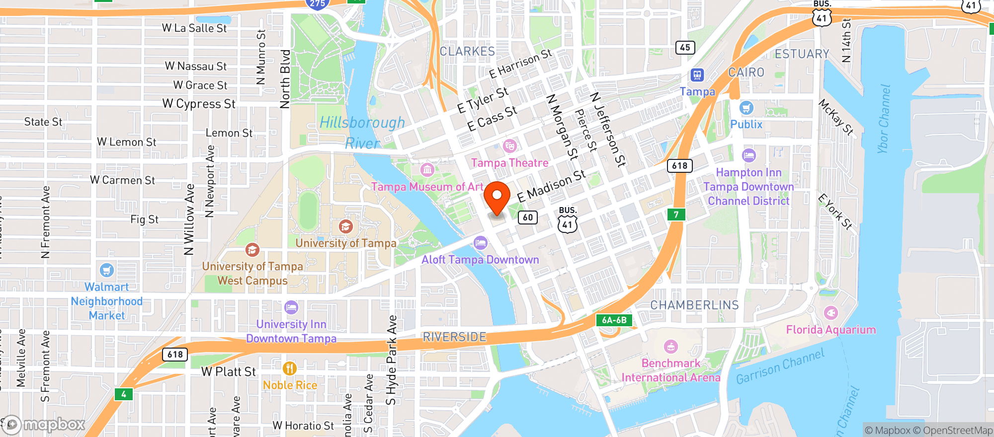 Map showing (c)(b) Dolce Cafe