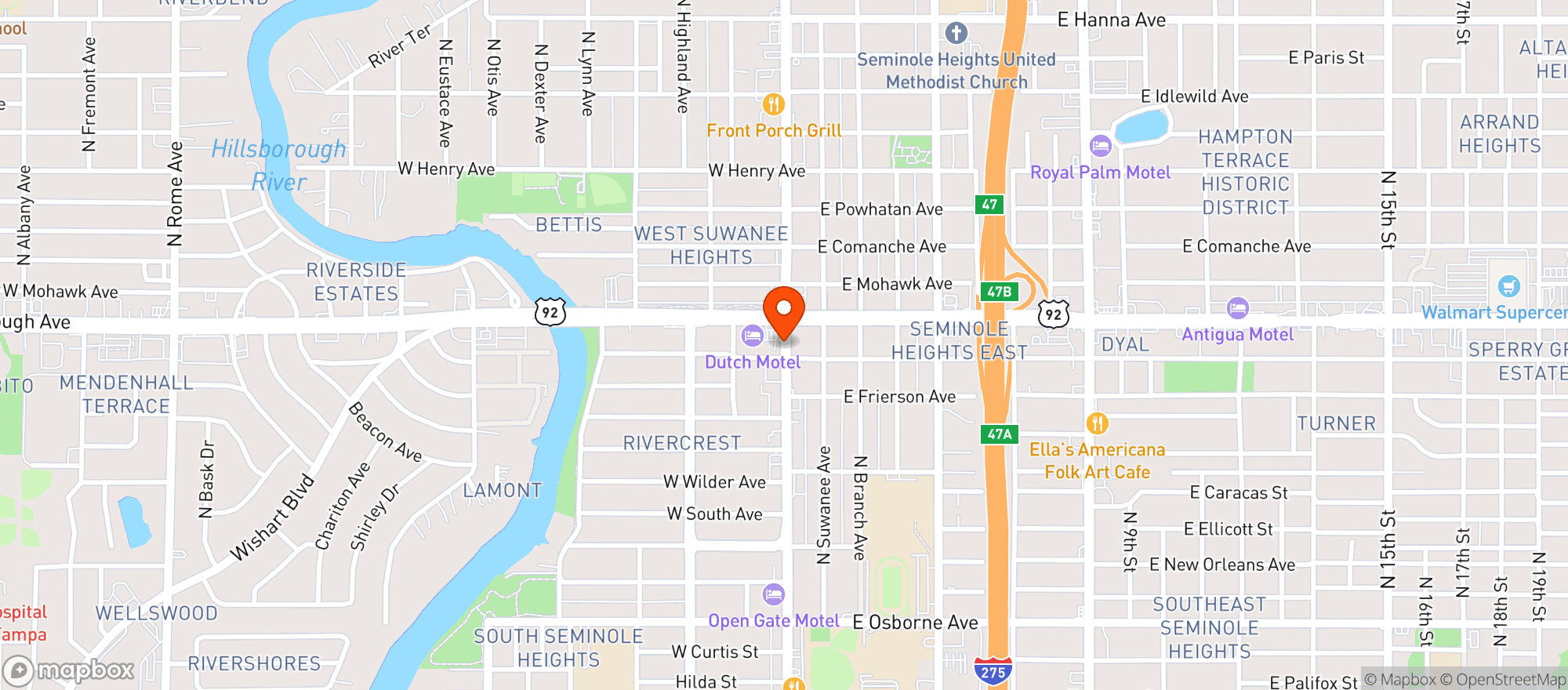 Map showing Circle K