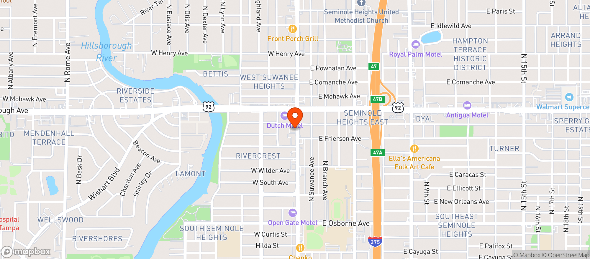 Map showing Con Amor