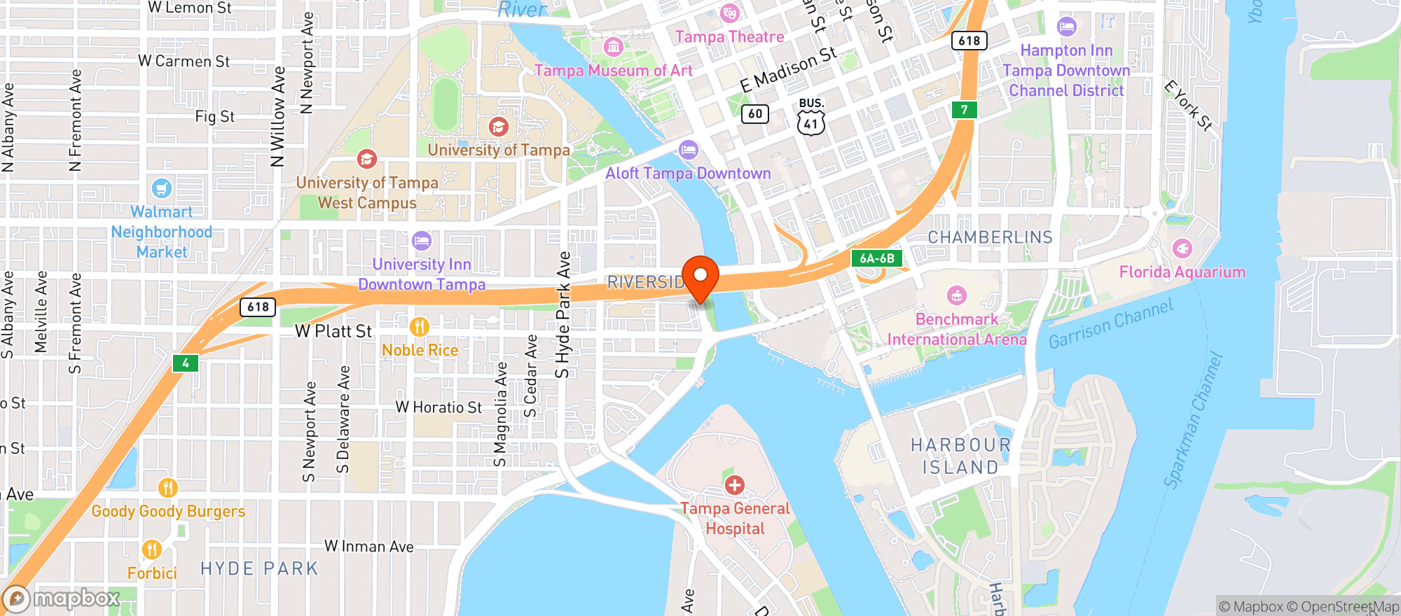 Map showing Publix Super Market