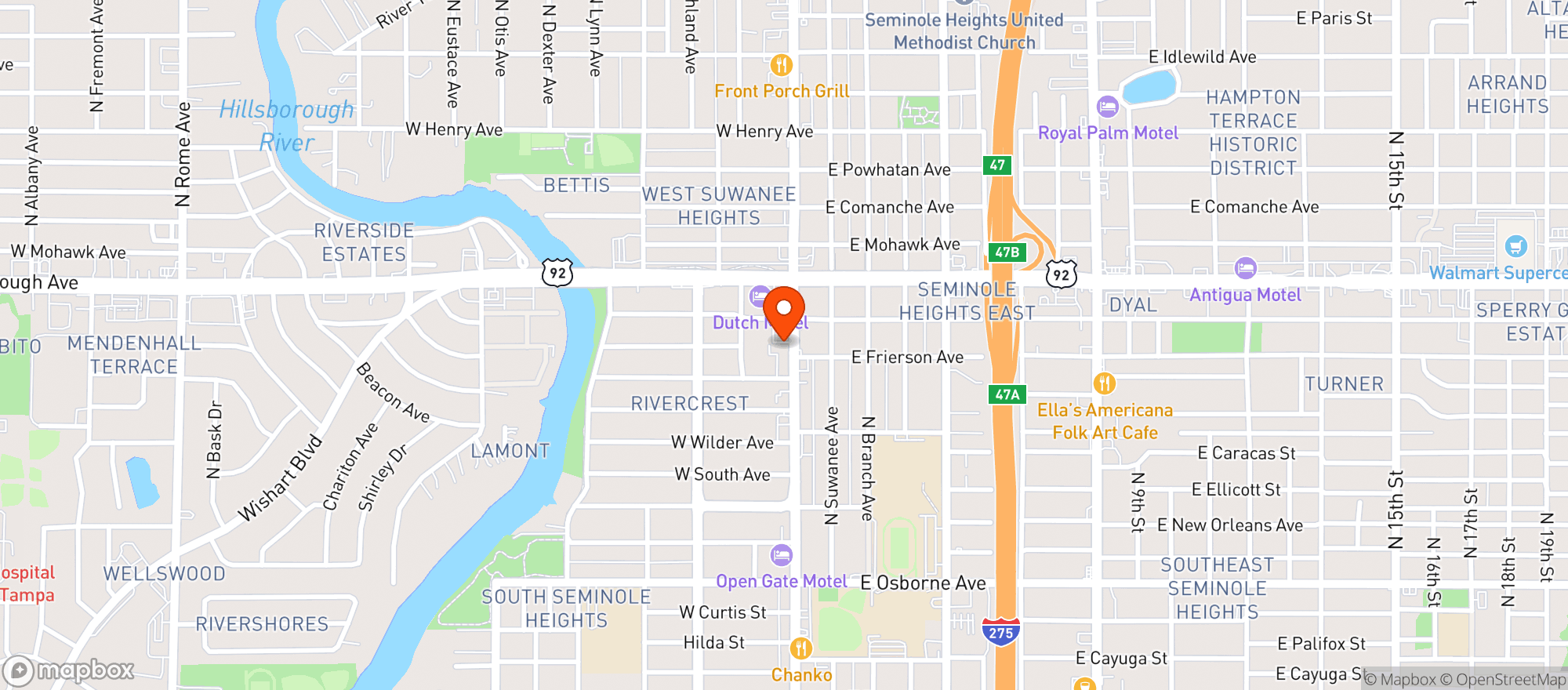Map showing Red Star Rock Bar