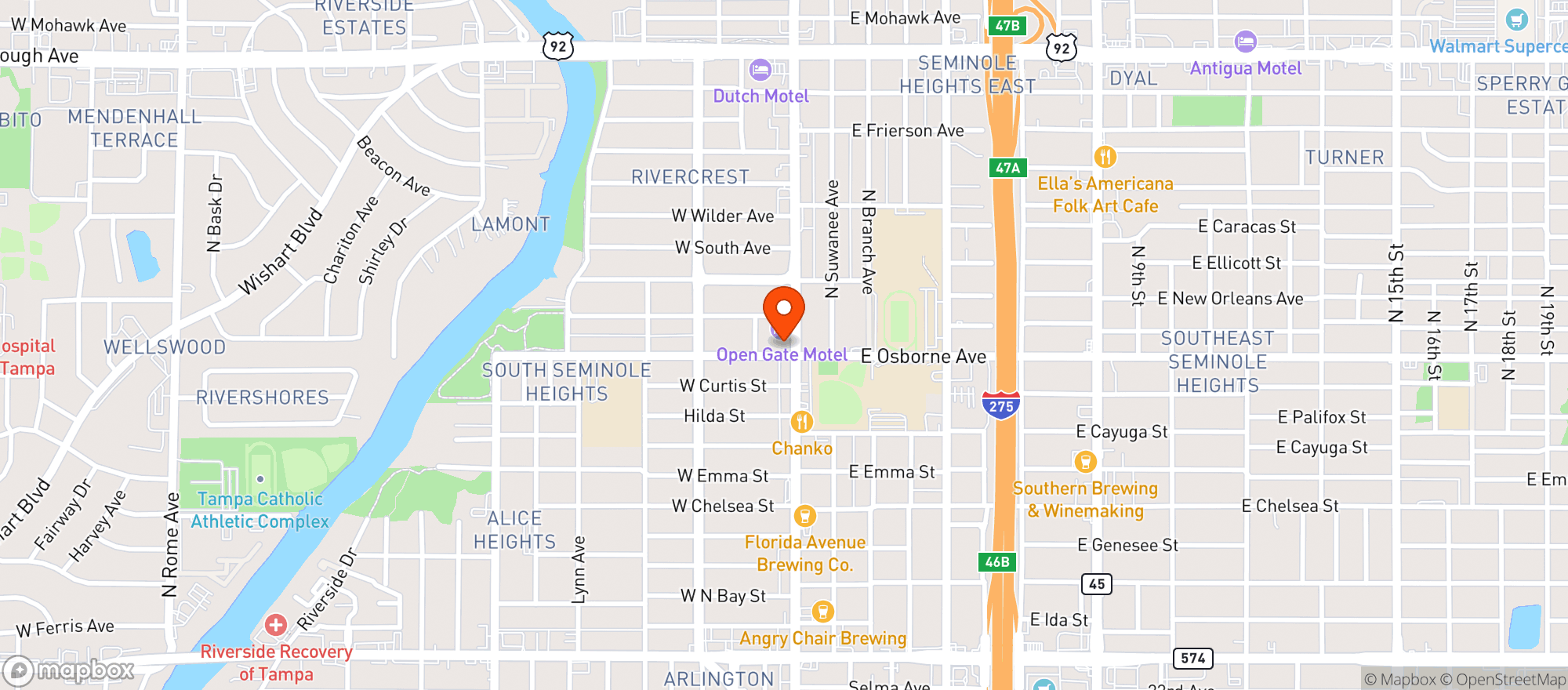 Map showing Gita Food Store