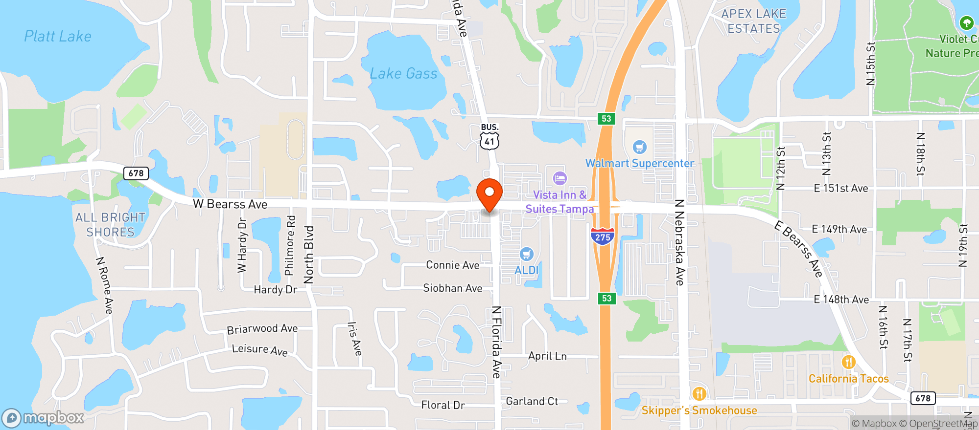 Map showing Shell Food Mart