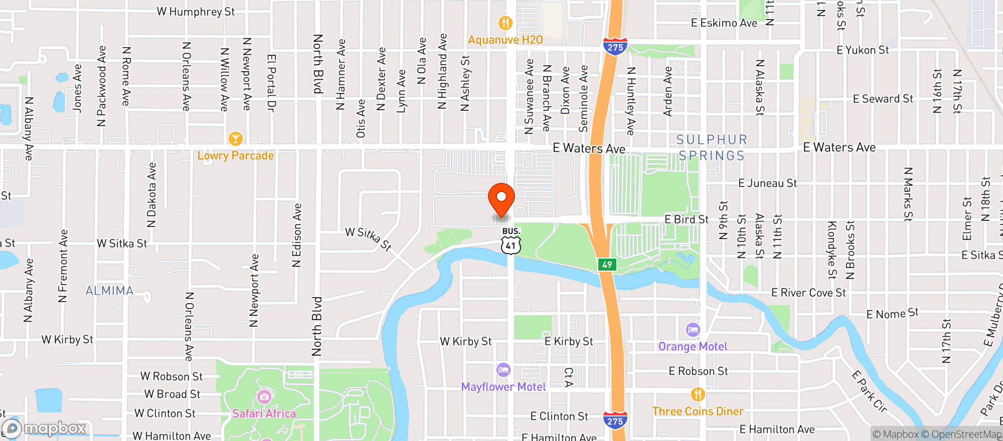Map showing Enjoy Liquors