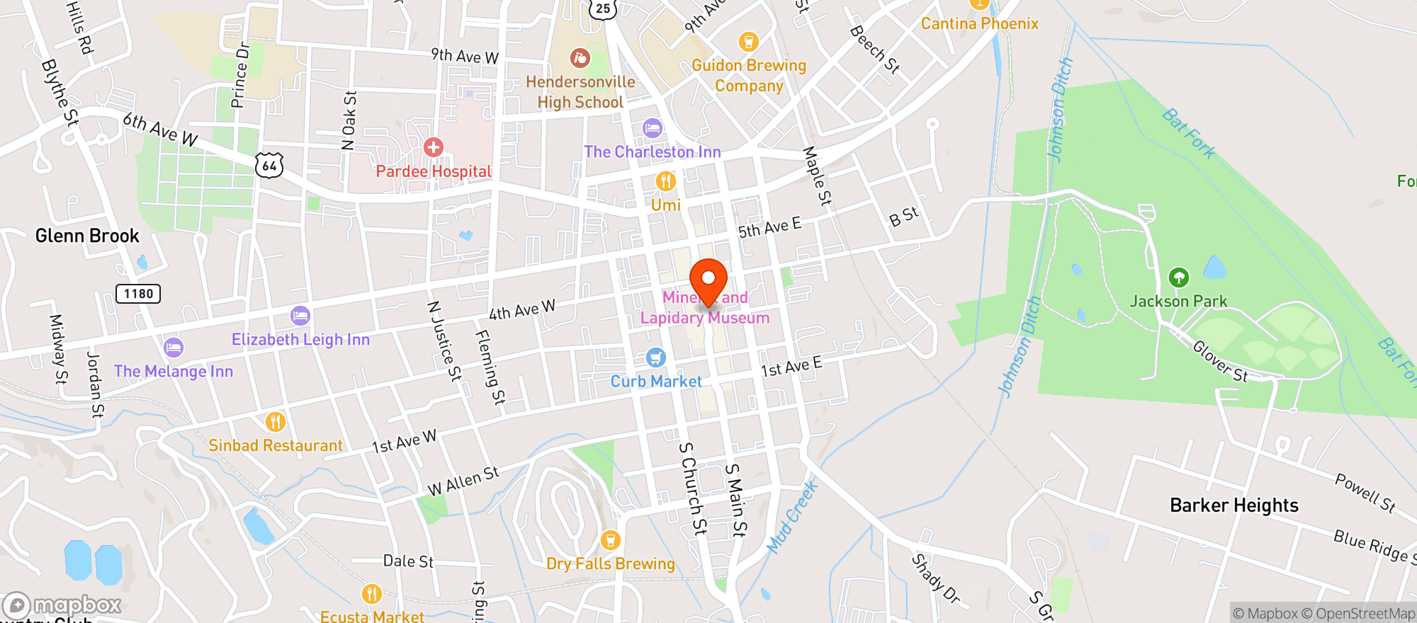 Map showing Hannah Flanagans Pub