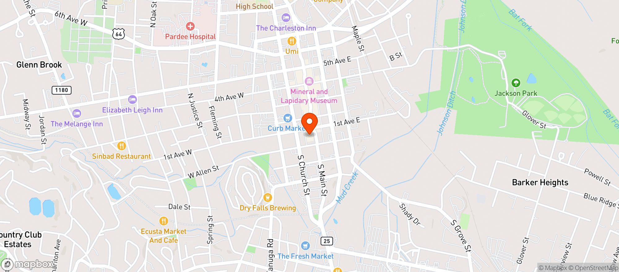 Map showing Tipsy Taco