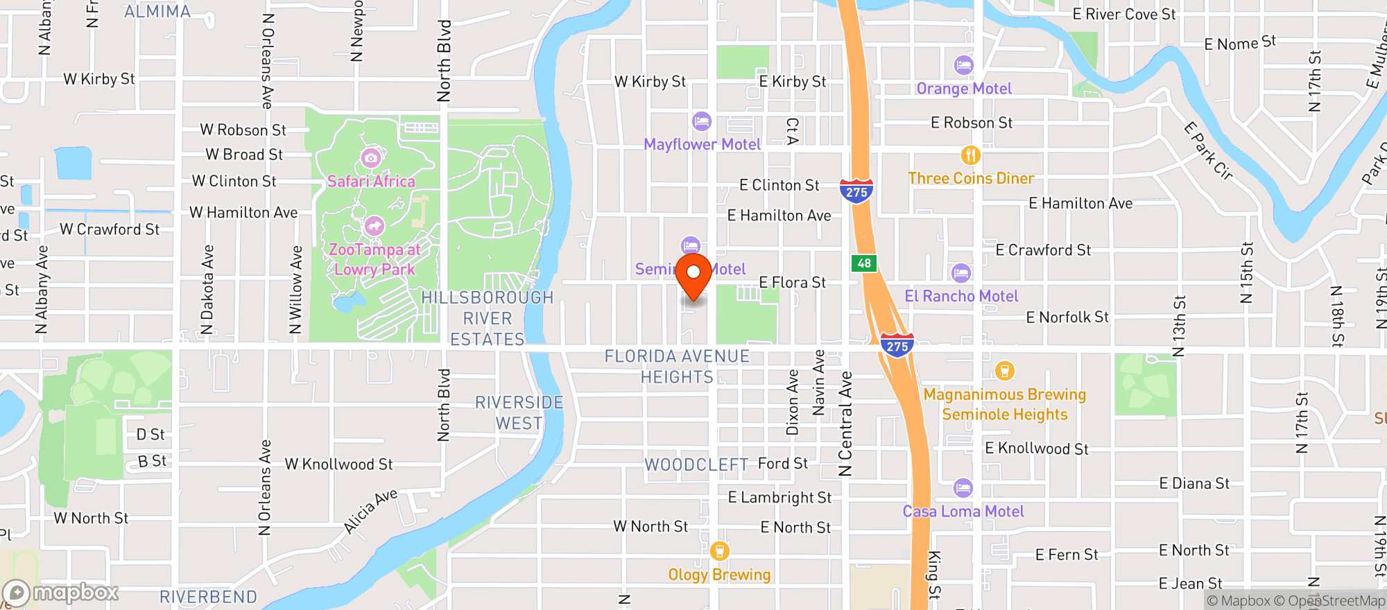 Map showing American Legion