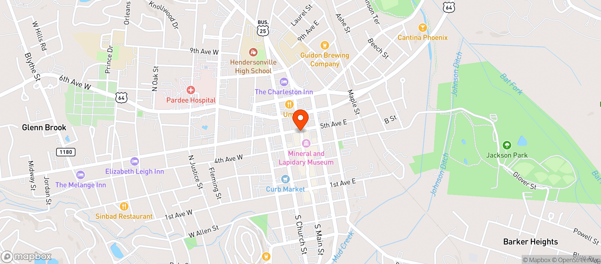 Map showing Champa Sushi & Thai Cui