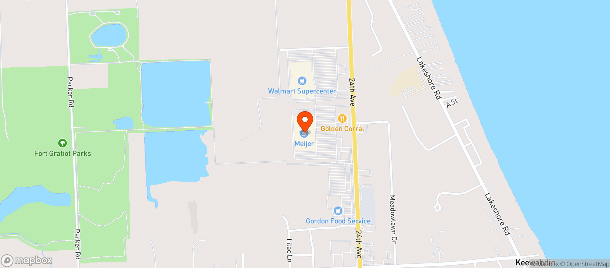 Map showing Meijer