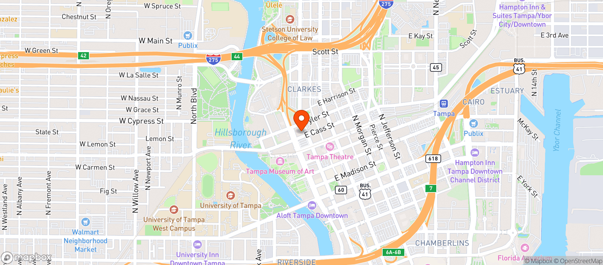 Map showing Courtyard By Marriott #tpadt