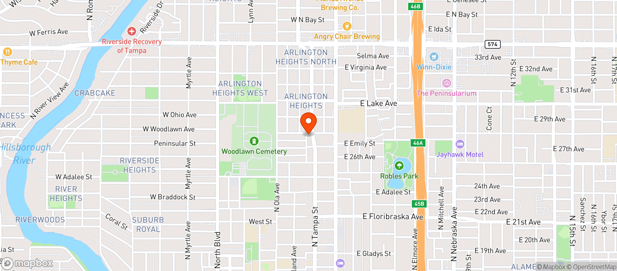 Map showing Sunrise Market