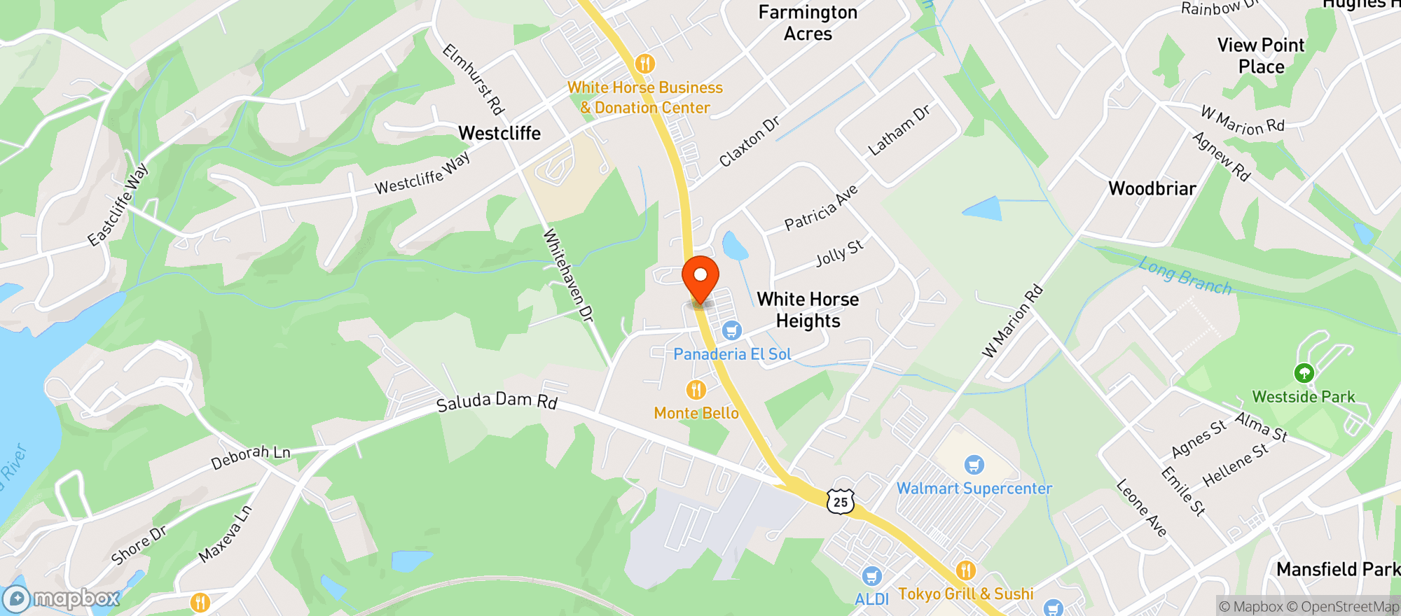 Map showing Cowboy Bar & Tacos