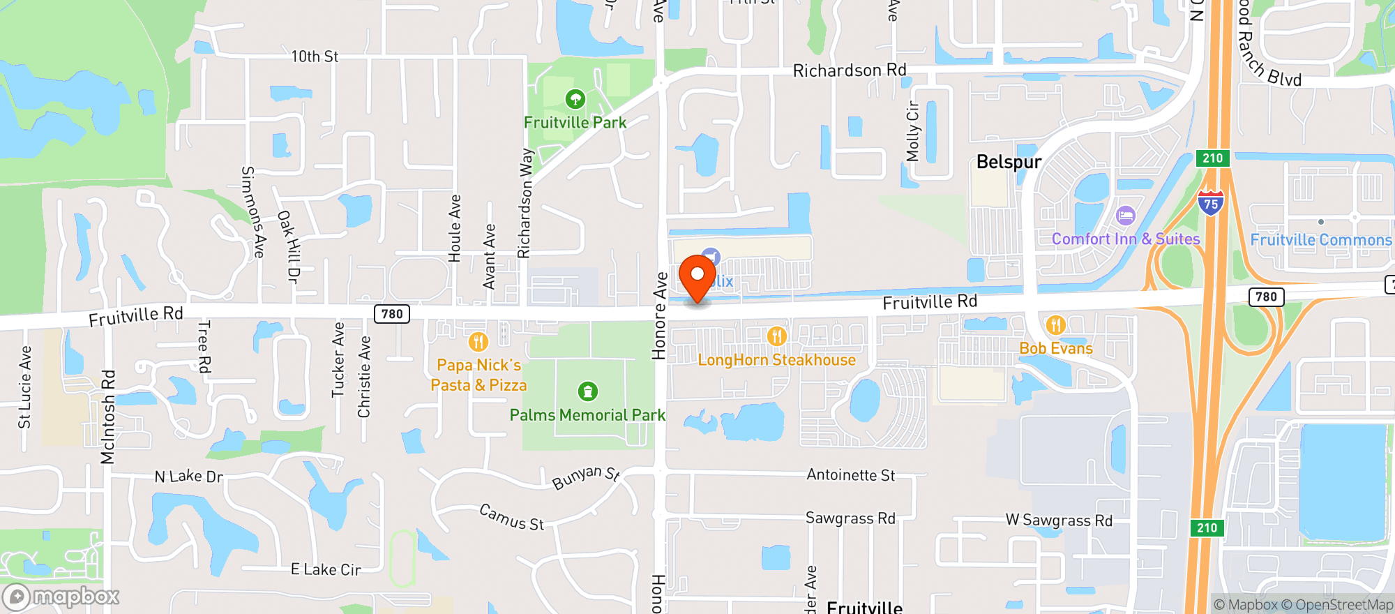 Map showing Publix Super Market