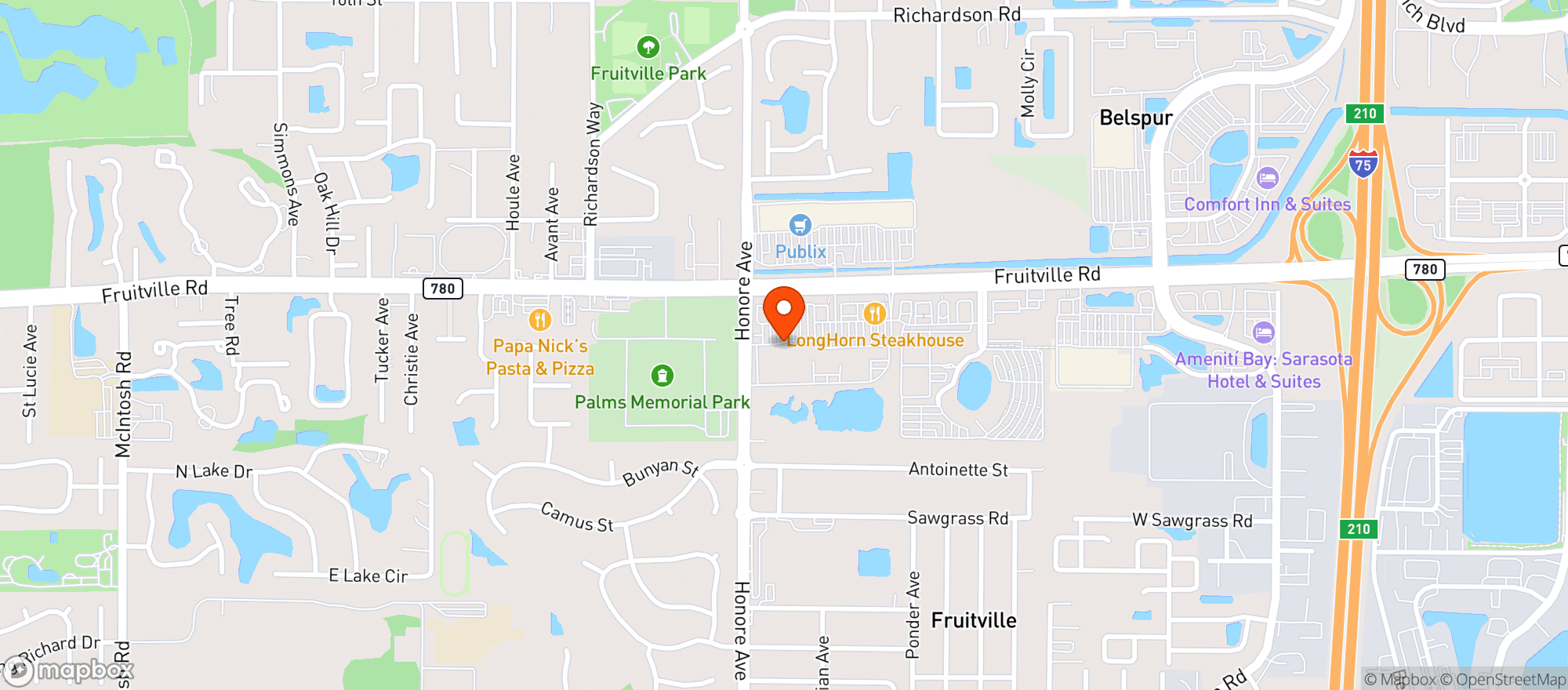 Map showing Target Store