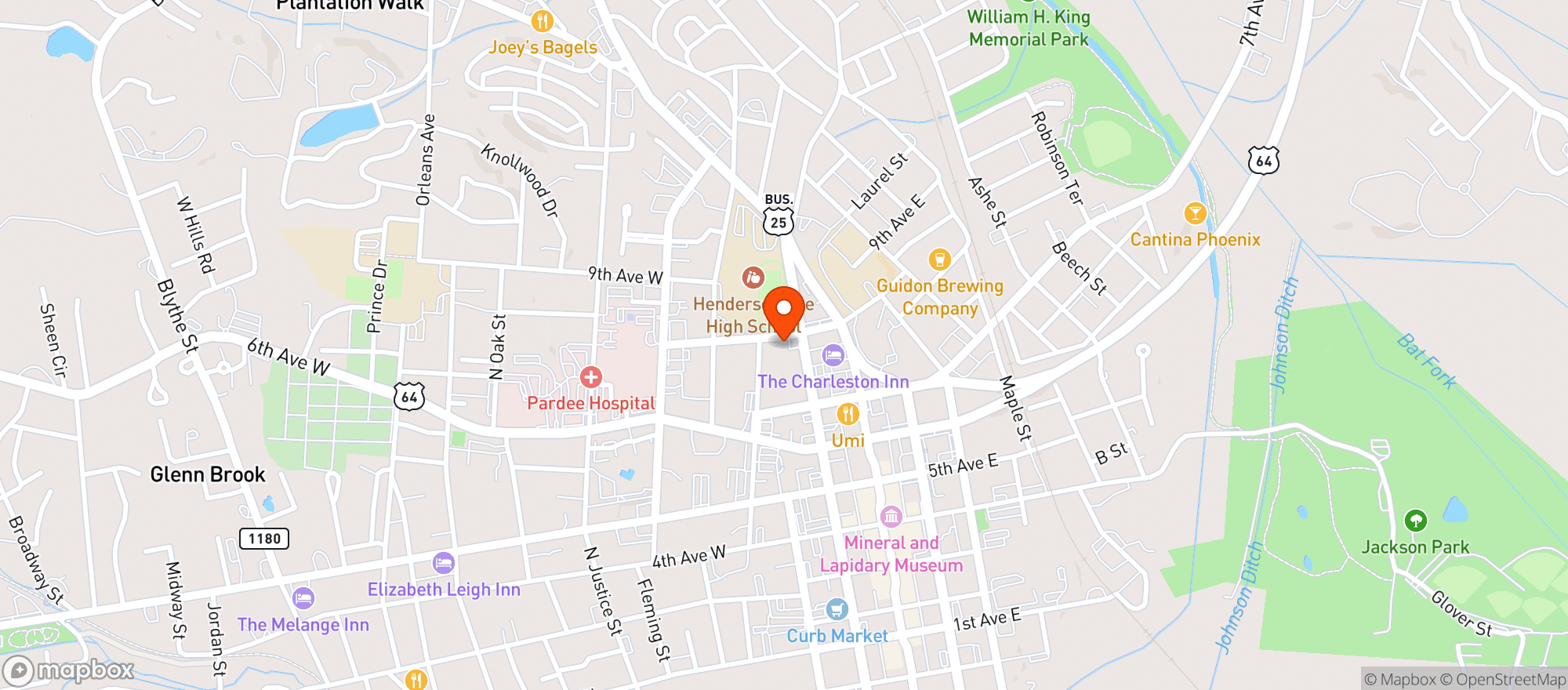 Map showing Verris Italian Ristorante