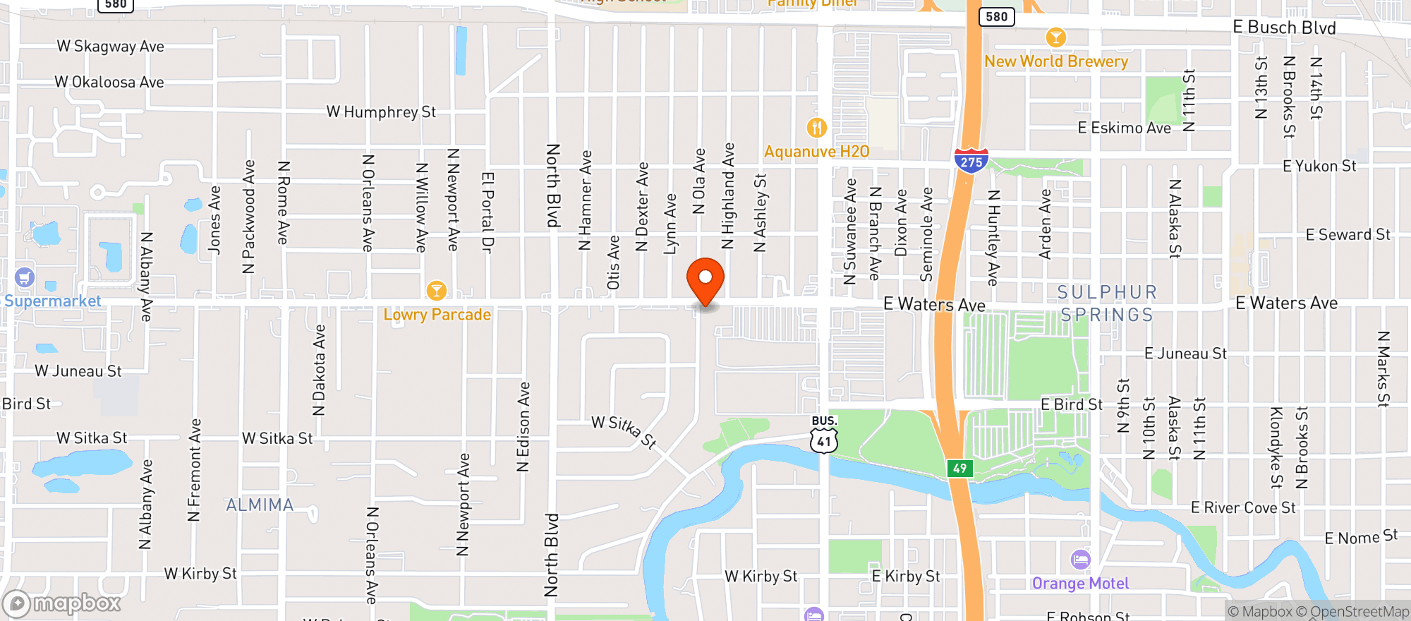 Map showing Rise Above Tampa