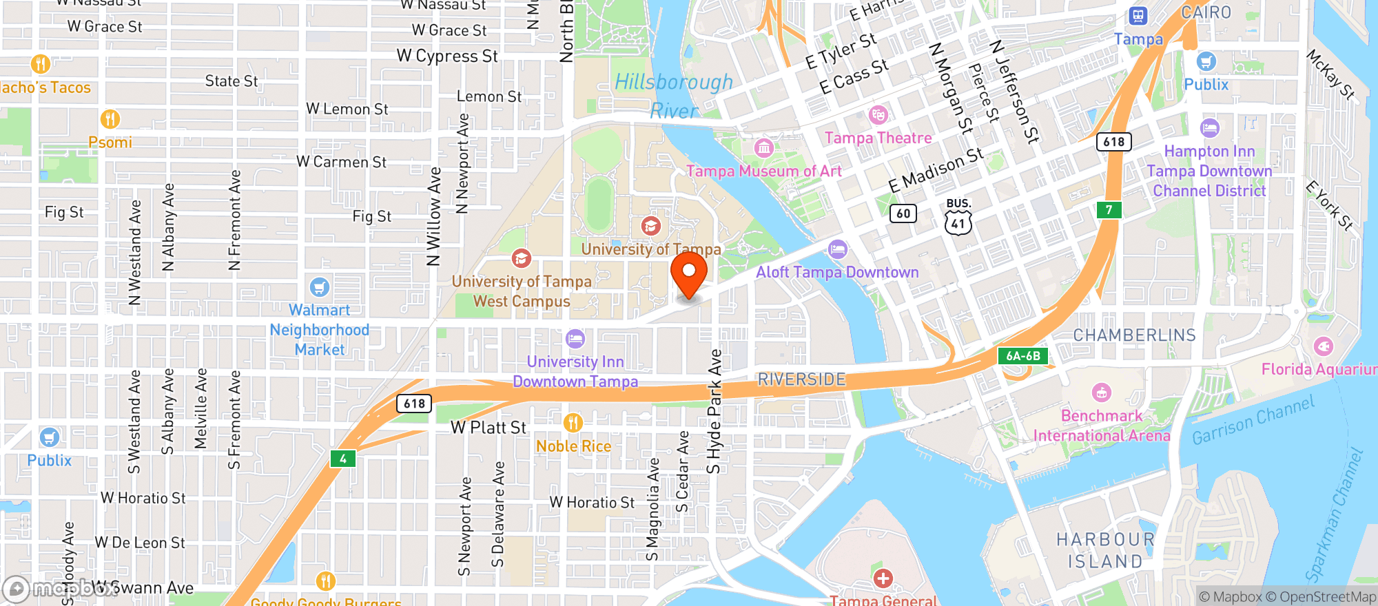 Map showing Oxford Exchange