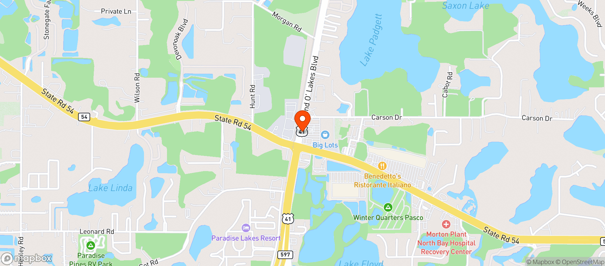 Map showing Party Liquors