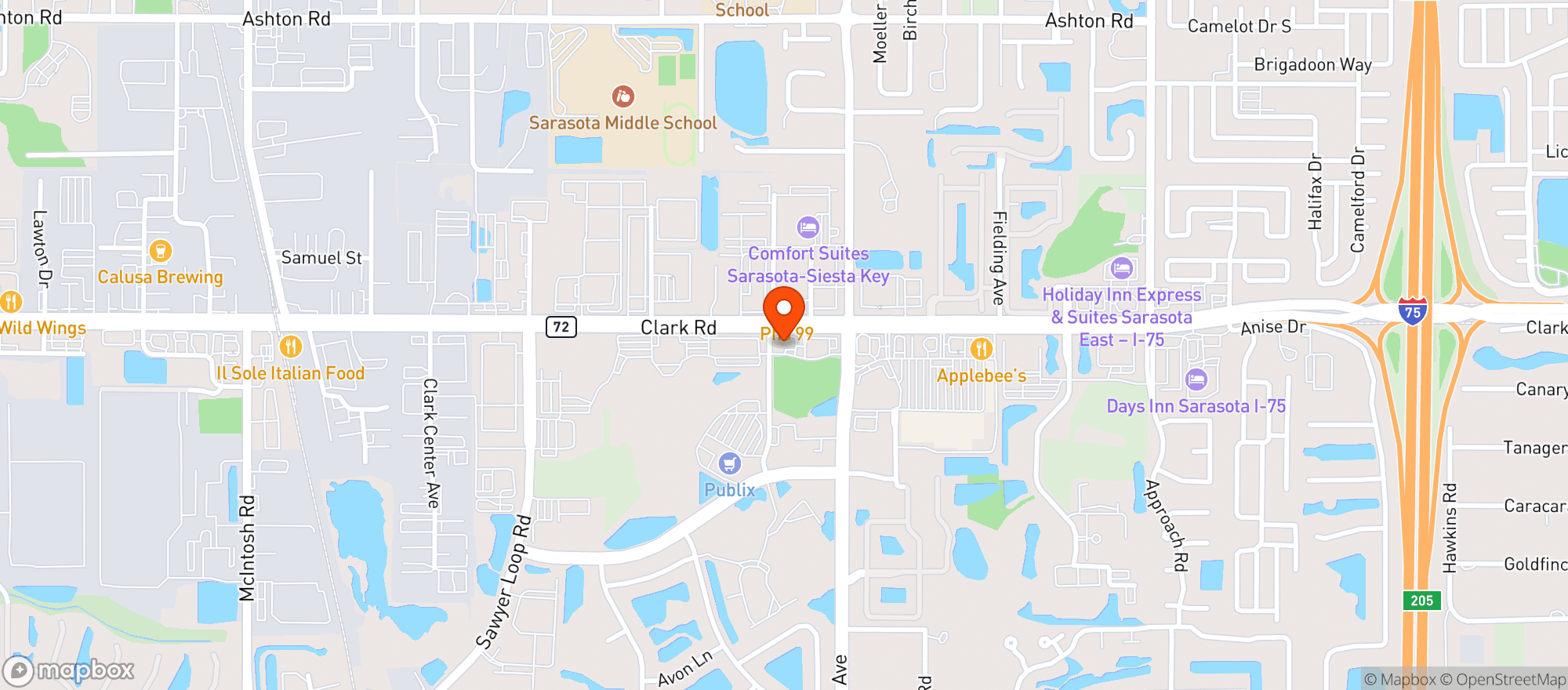 Map showing Normans Liquors & Fine Wine
