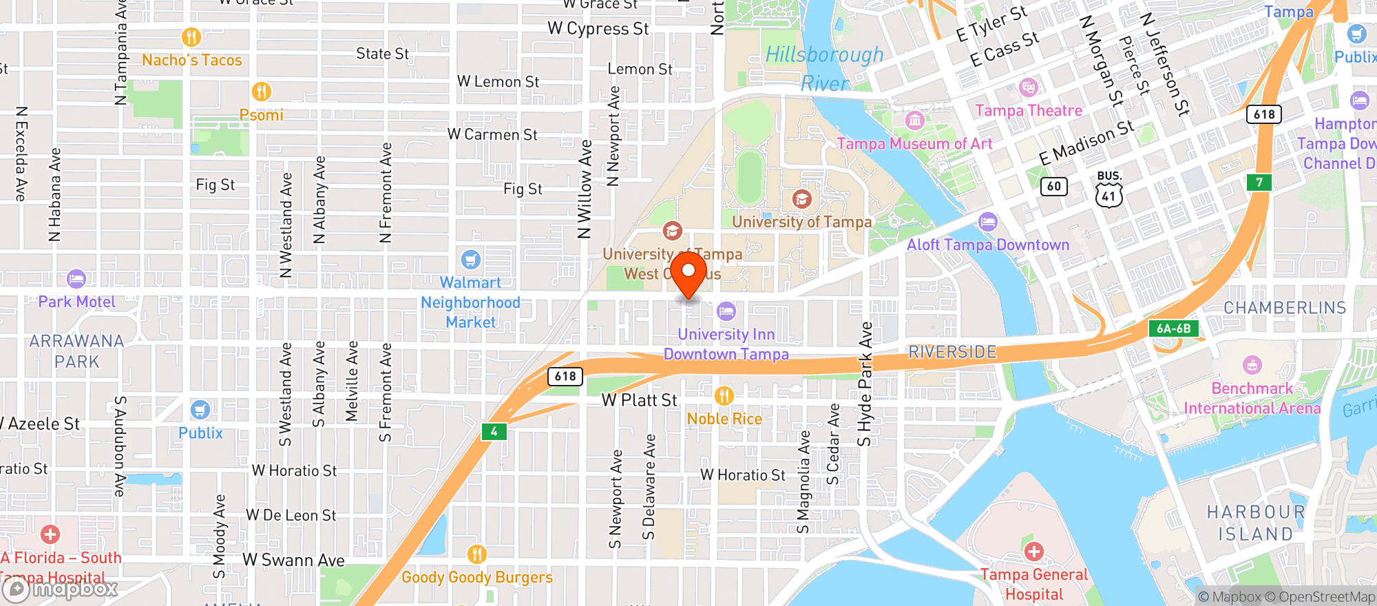 Map showing Edison Food & Drink Lab