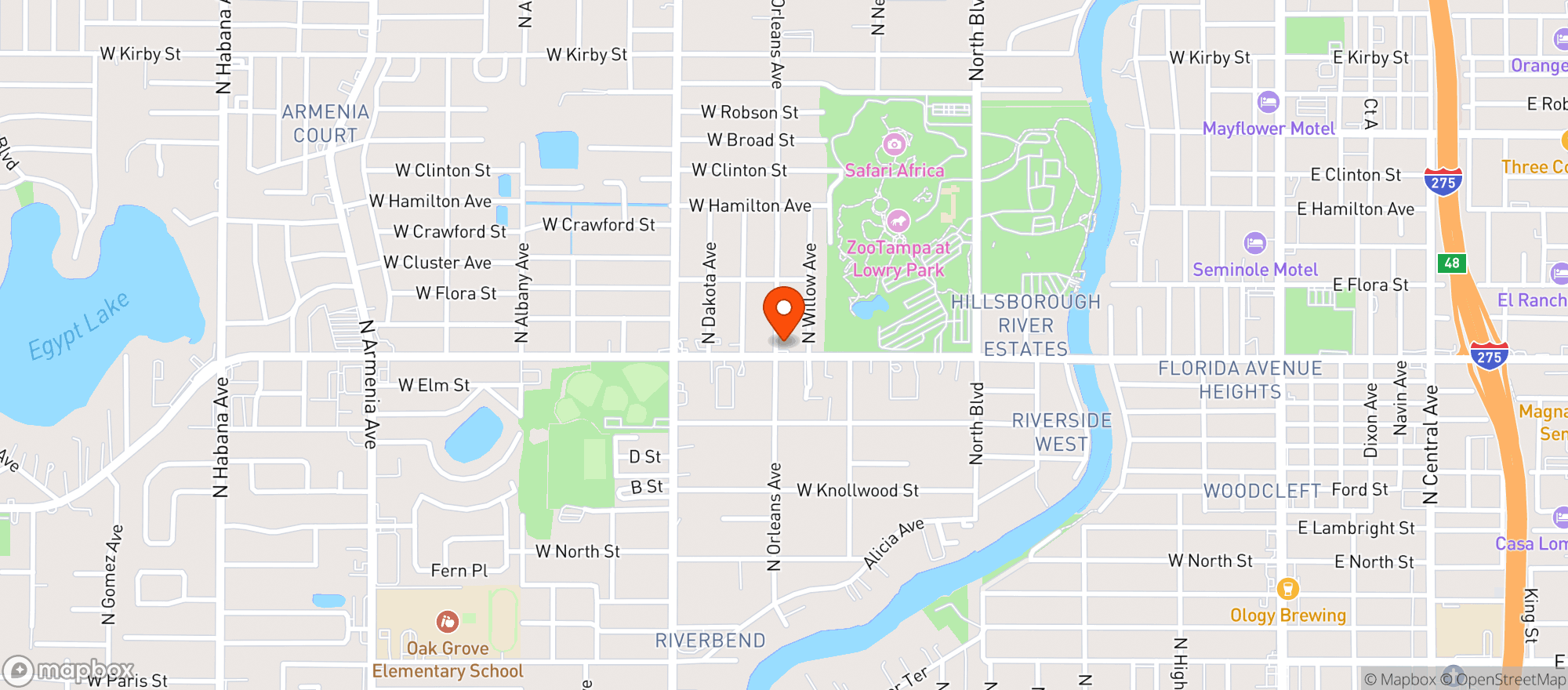 Map showing (c)dug-out Tavern