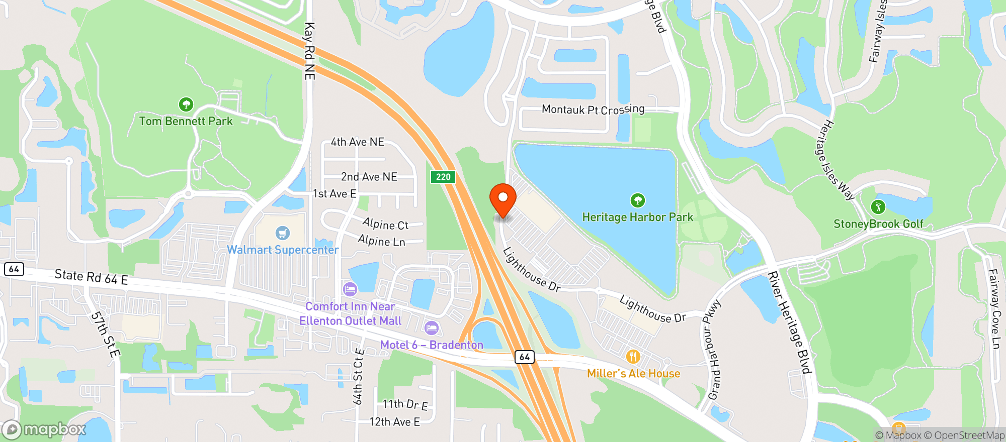 Map showing Target Store