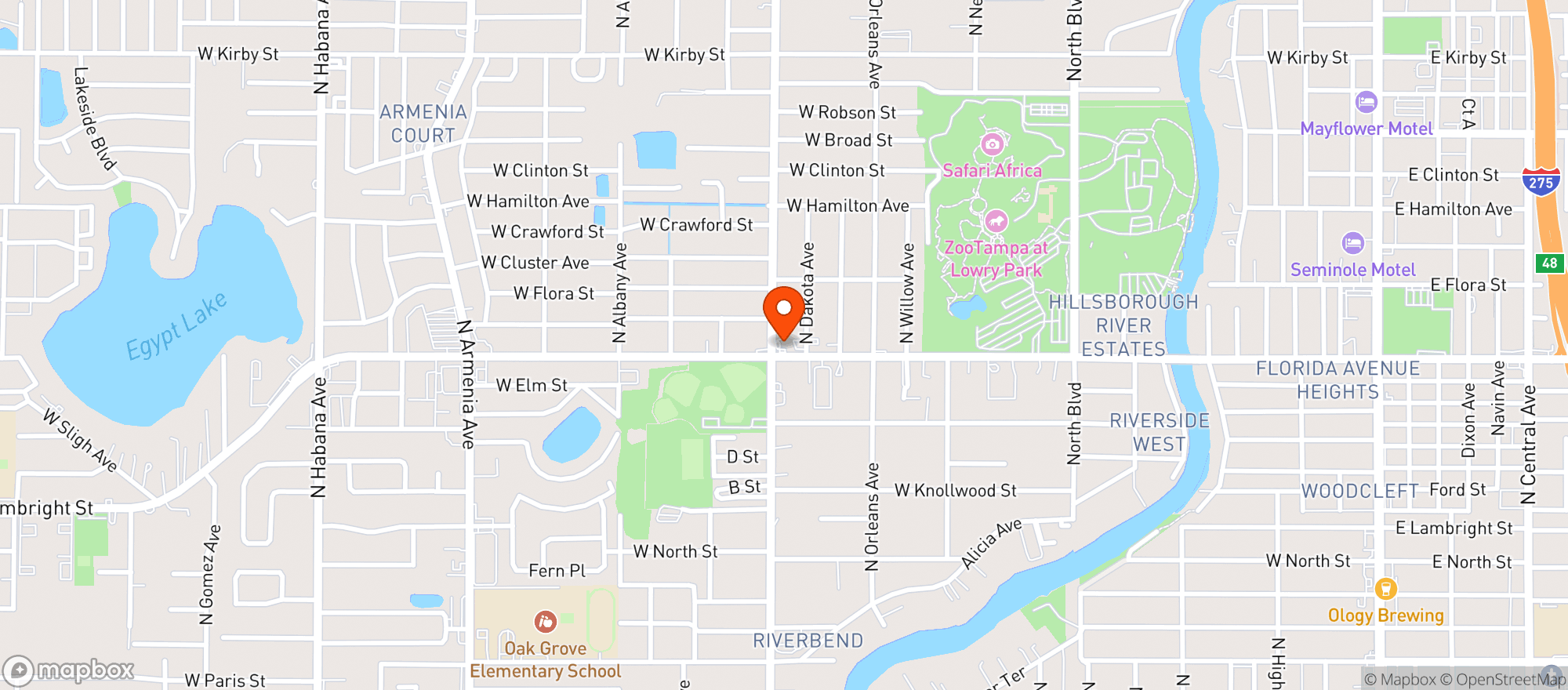 Map showing (c)rome Food Mart