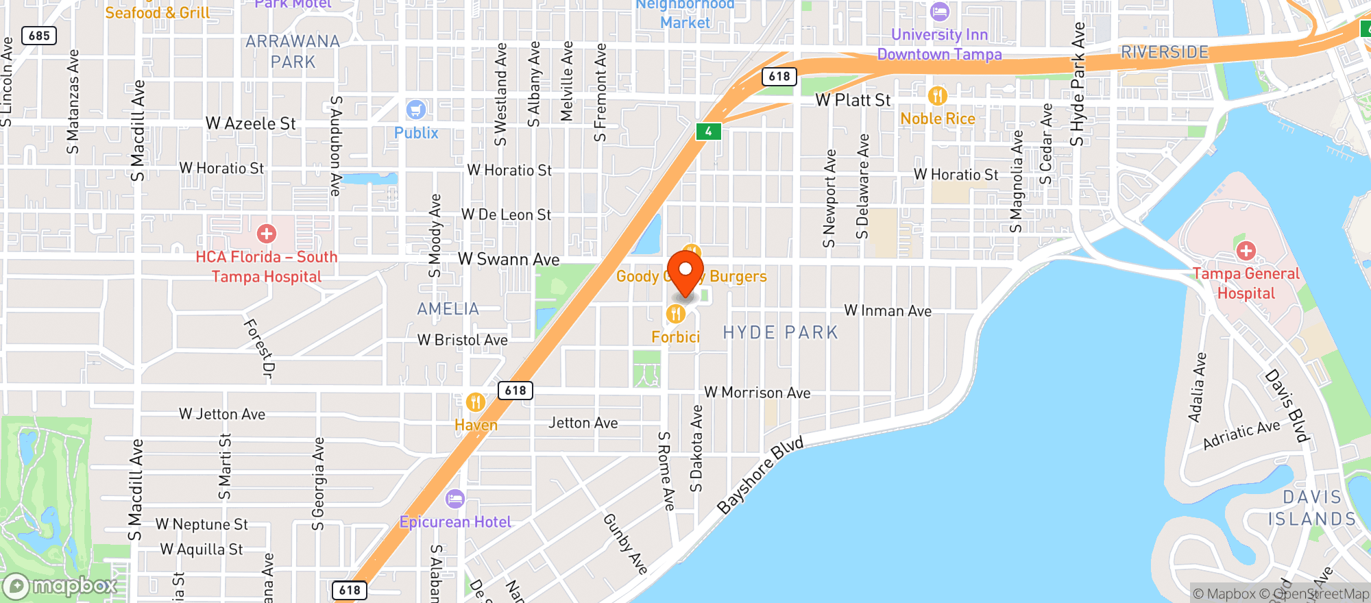 Map showing Bartaco