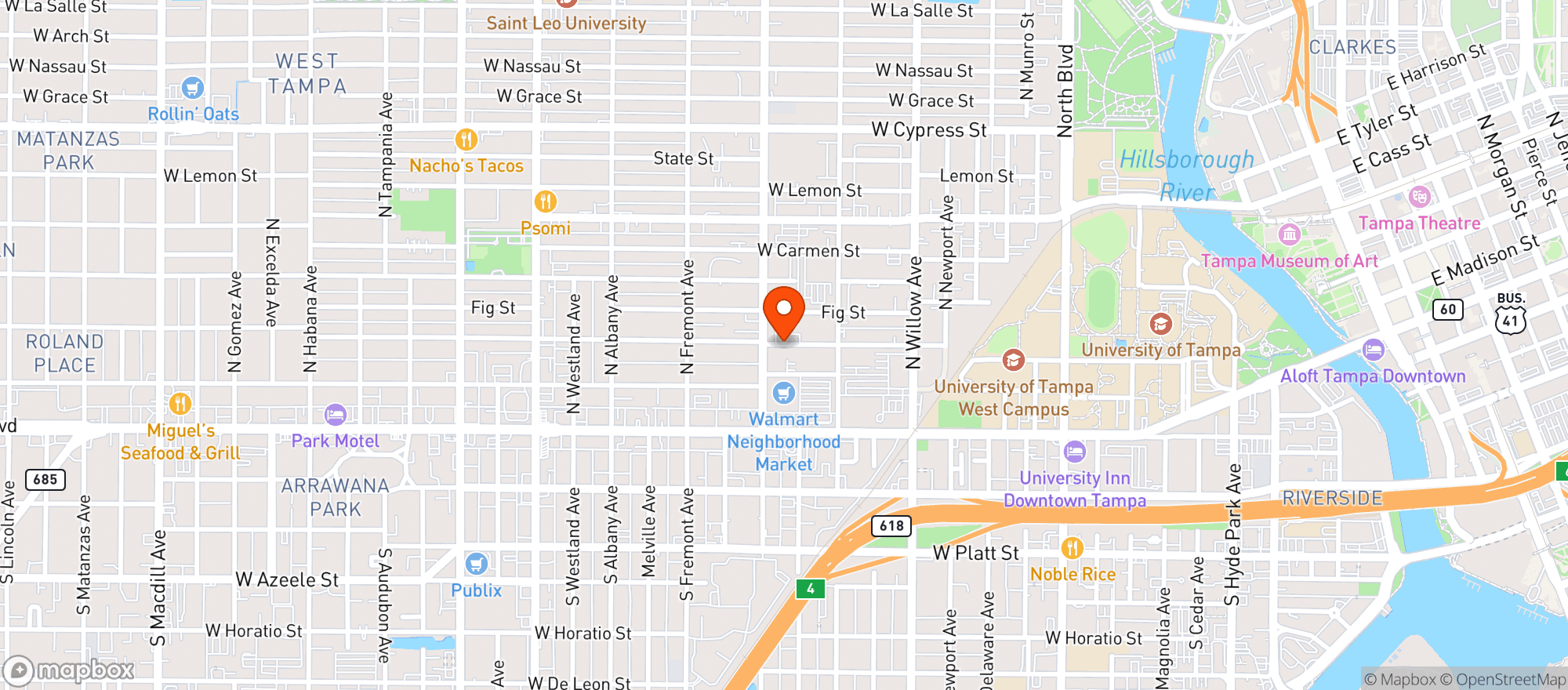 Map showing Giancarlos