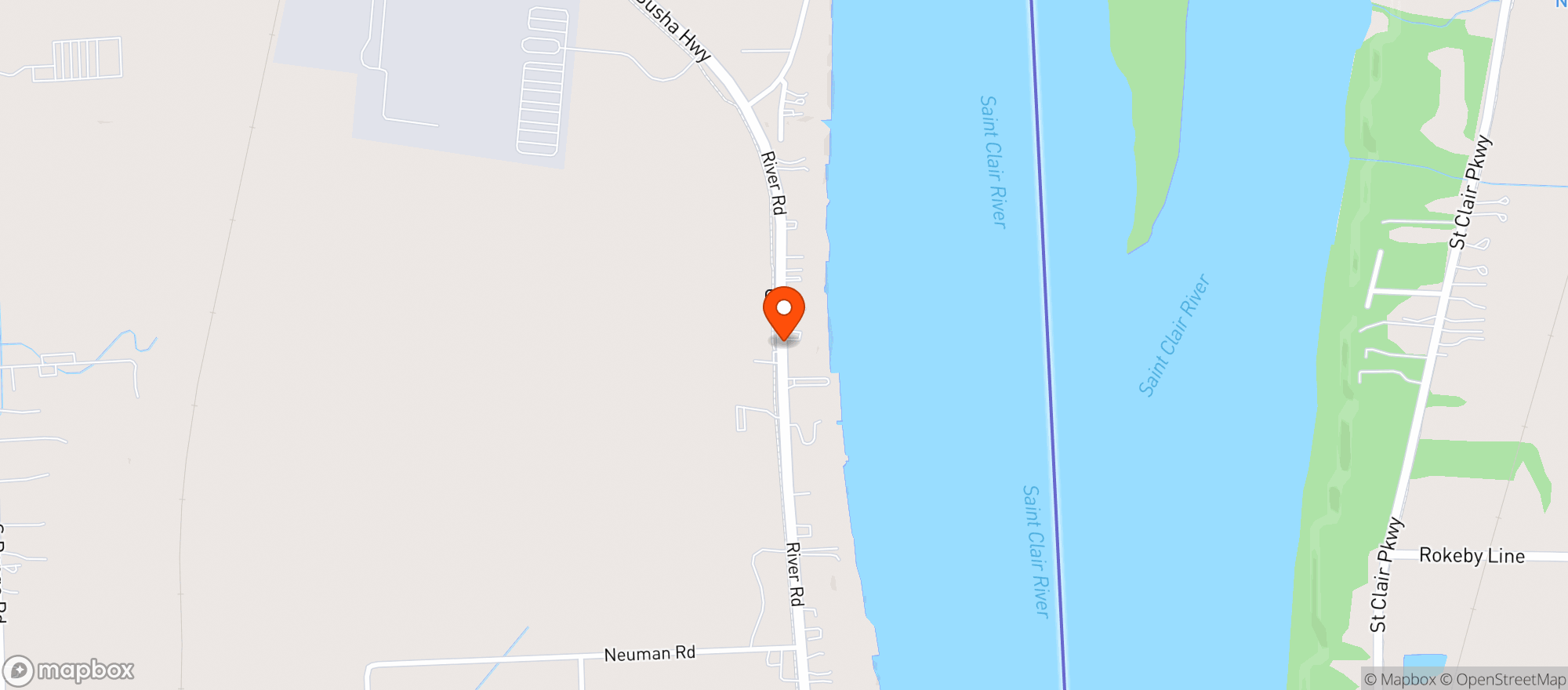 Map showing River Crab Blue Water Inn