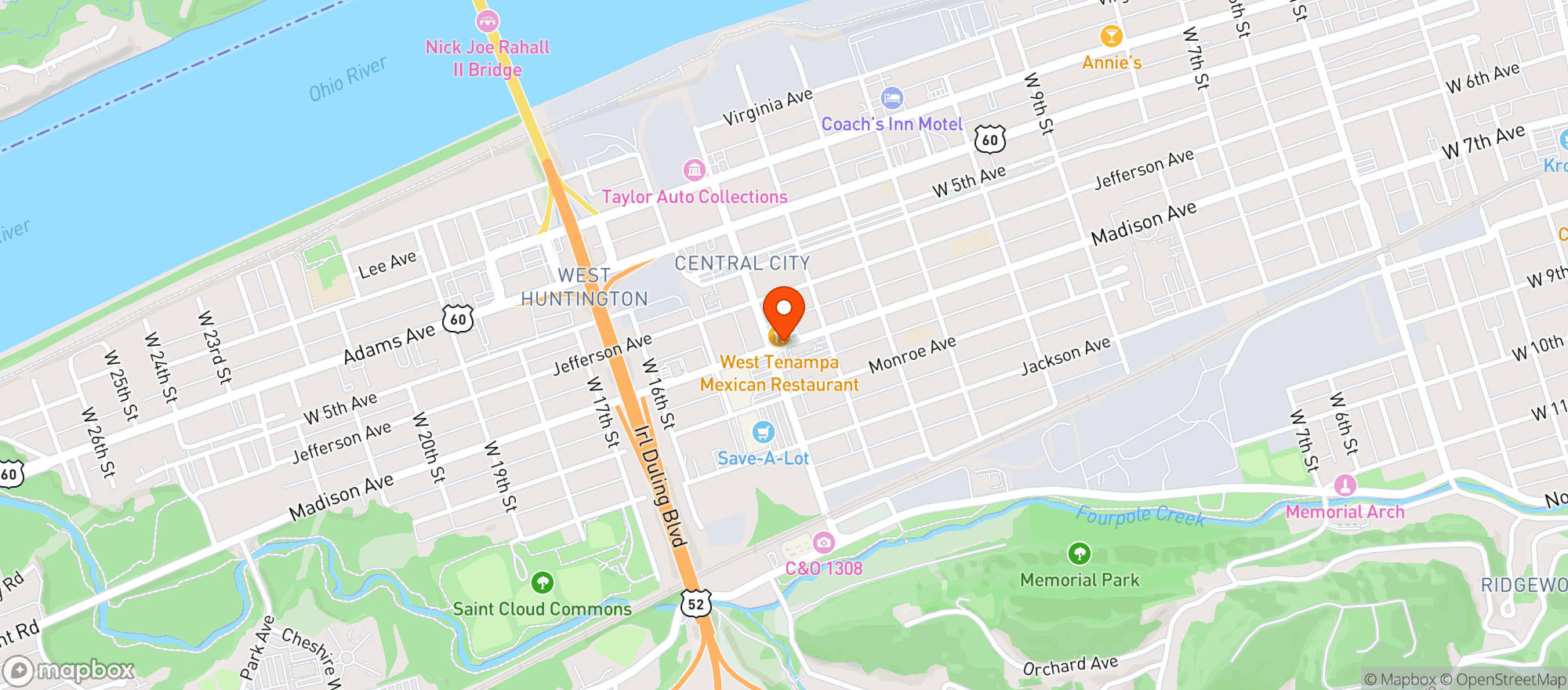 Map showing West Tenampa