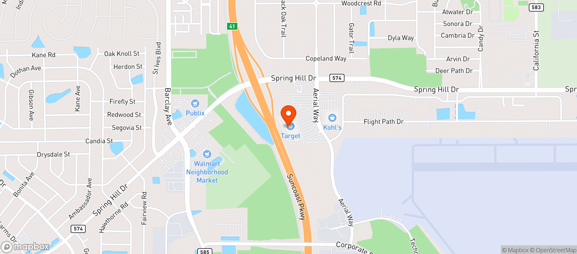 Map showing Target