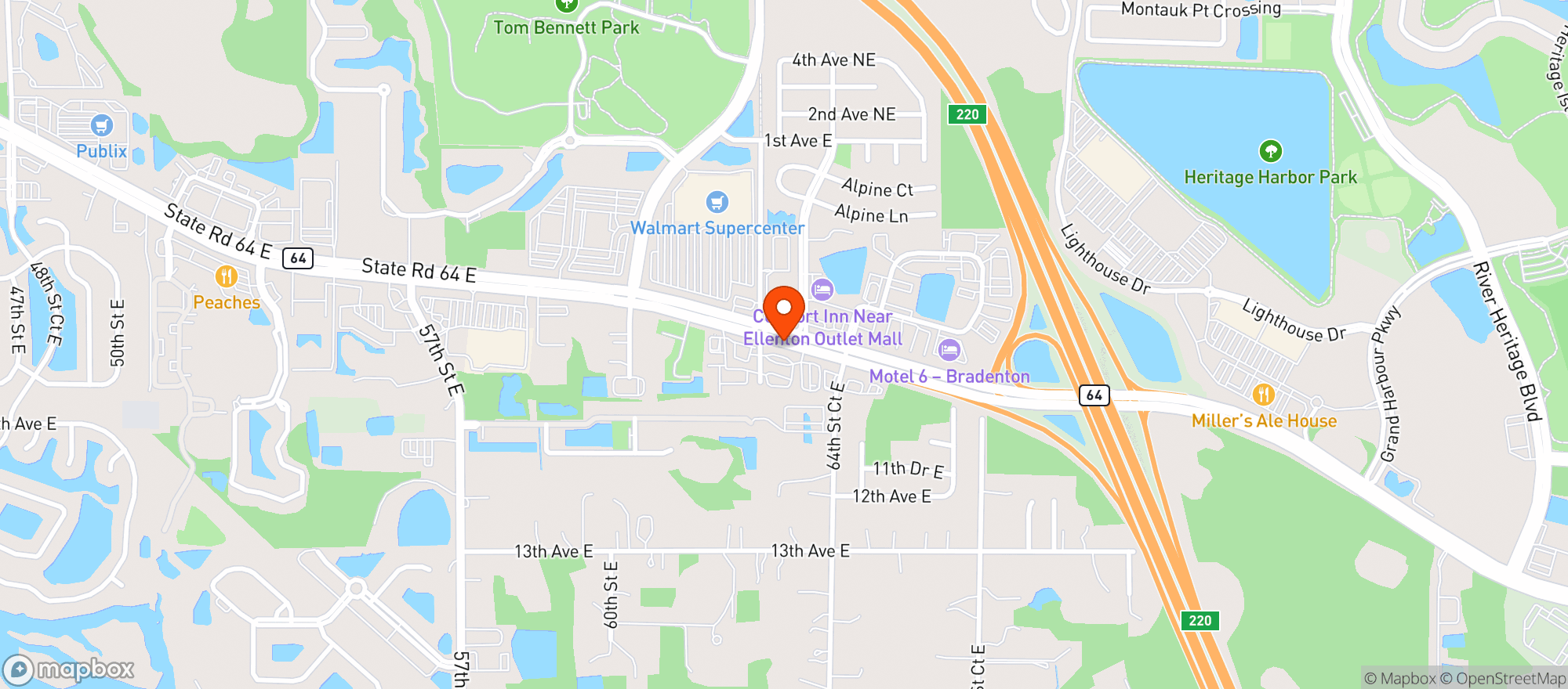 Map showing Circle K