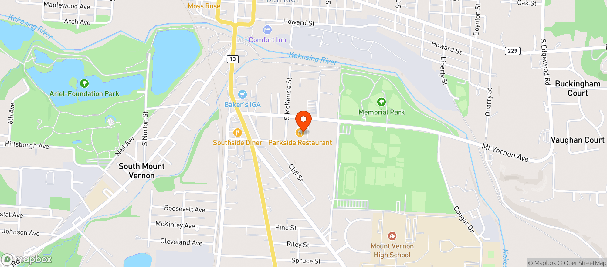 Map showing Legends Bar & Grill