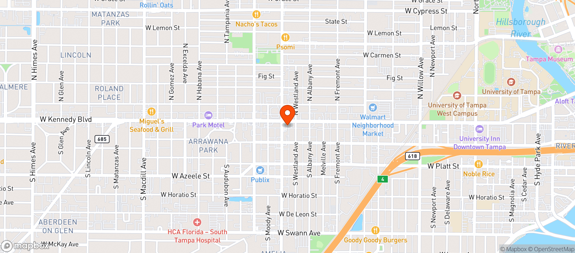 Map showing Circle K 9792