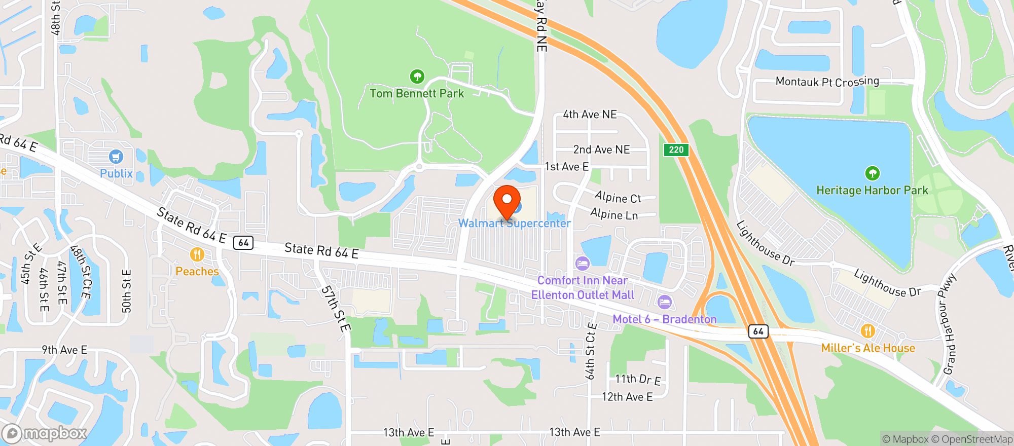Map showing Walmart Supercenter