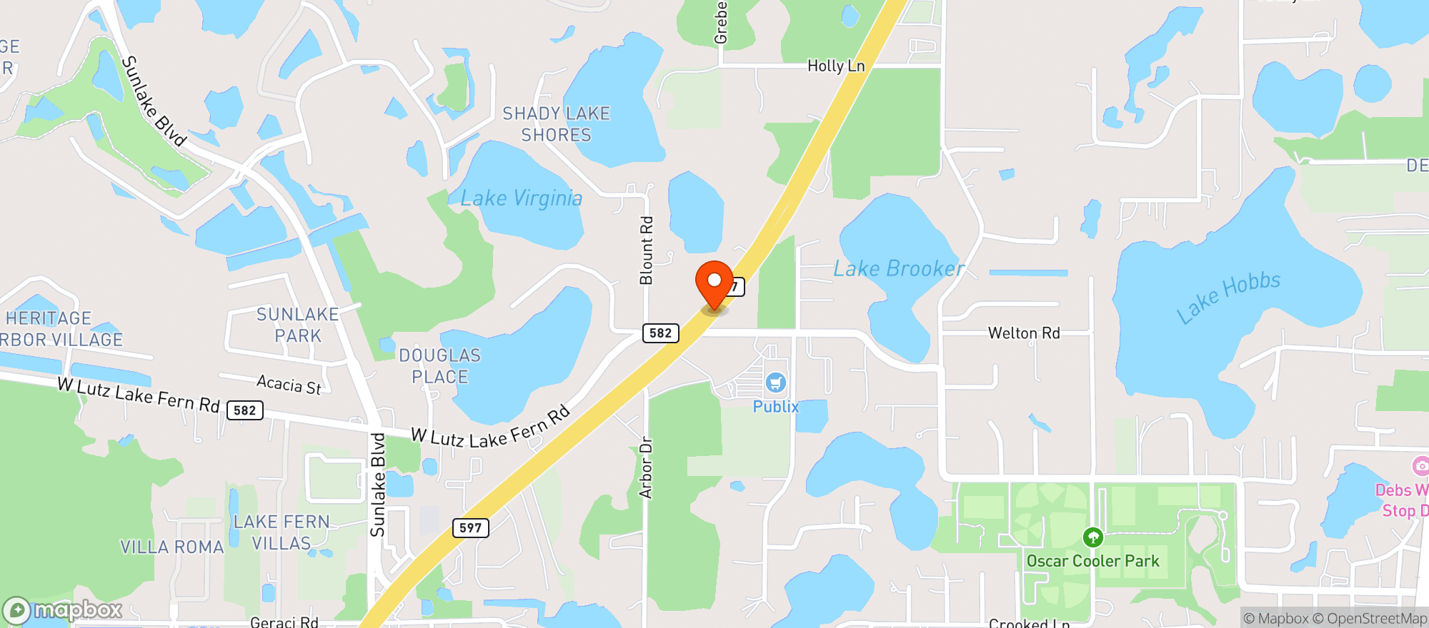 Map showing Publix Super Market