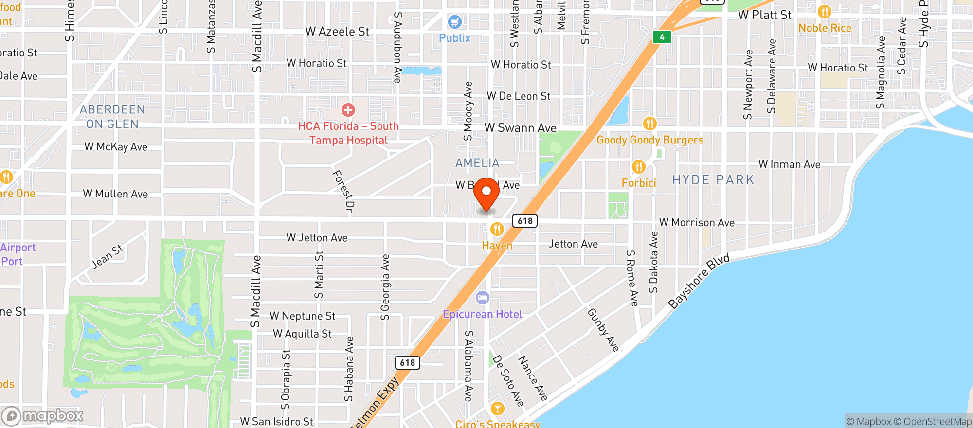 Map showing (c)koshery Grill