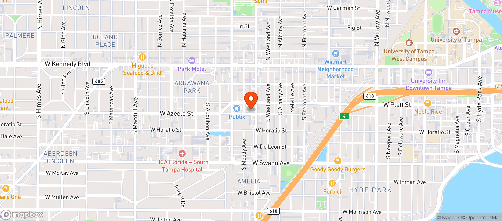 Map showing Dubliner Irish Pub